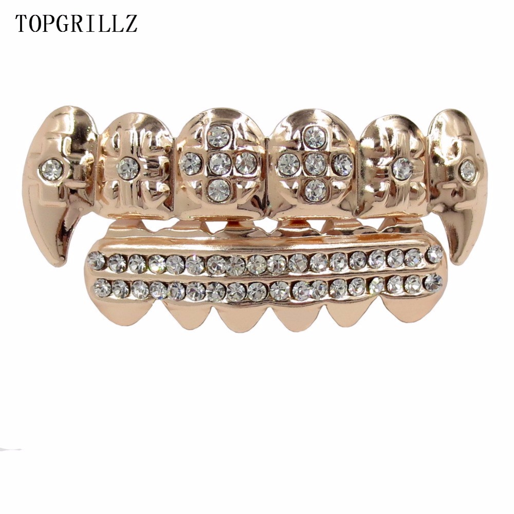 Body Jewelry Real Gold - TOPGRILLZ Echt Rose Gold Farbe Überzogen