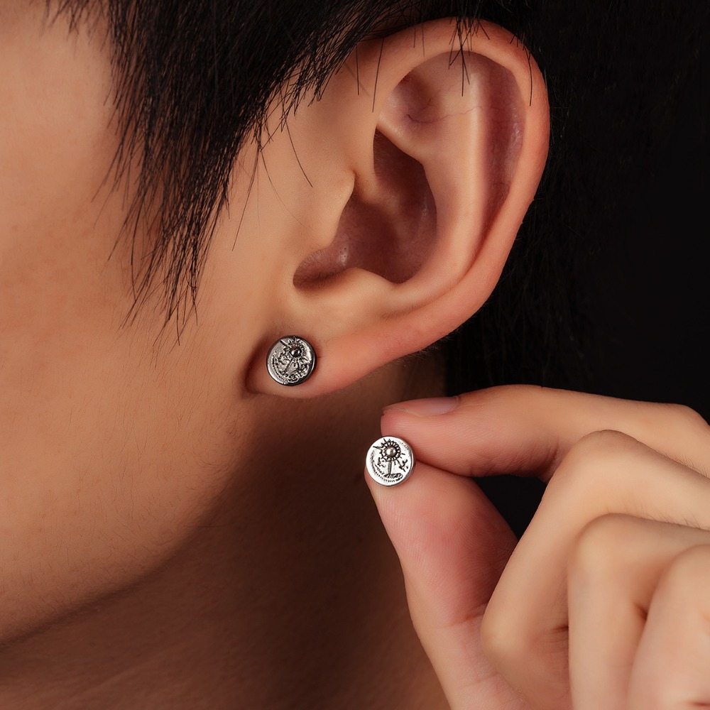 Body Jewelry Indian - 1 Paar indische Adler-Ohrstecker für Männer,