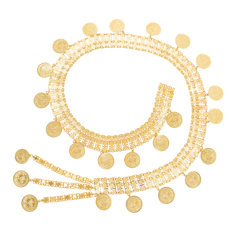 Body Jewelry Indian - Frauen Körper Zubehör goldene Charms afghanische