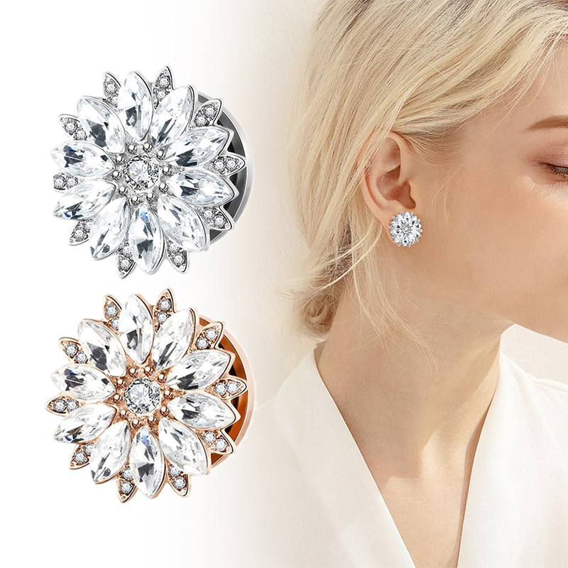 Body Jewelry Ear Piercing - Ohrstecker und -tunnel mit Zirkonia, Edelstahl-Piercings