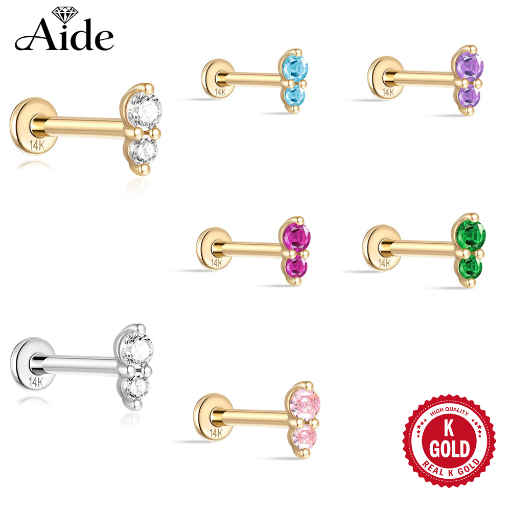 Body Jewelry Real Gold - AIDE Echt 14K Solid Gold Farben