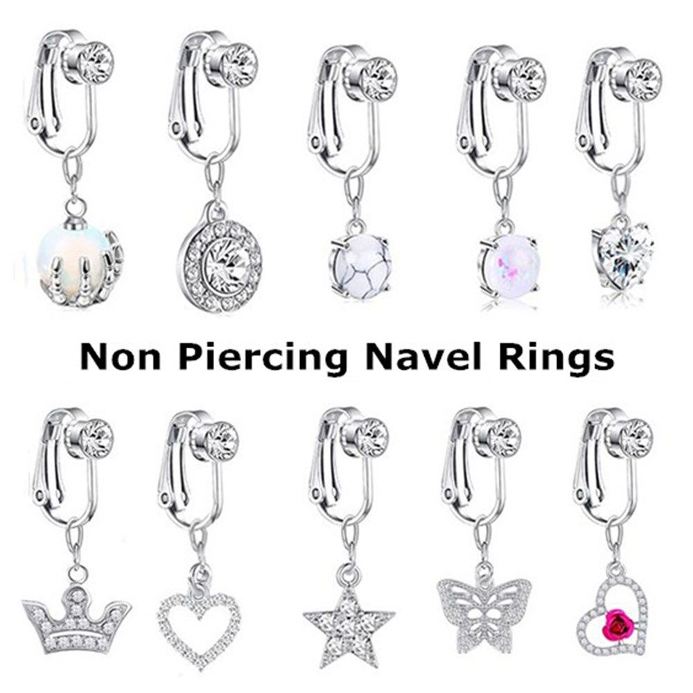 Body Jewelry Belly Button Rings - Modischer Bauchnabelring für Damen, nicht durchdringend,
