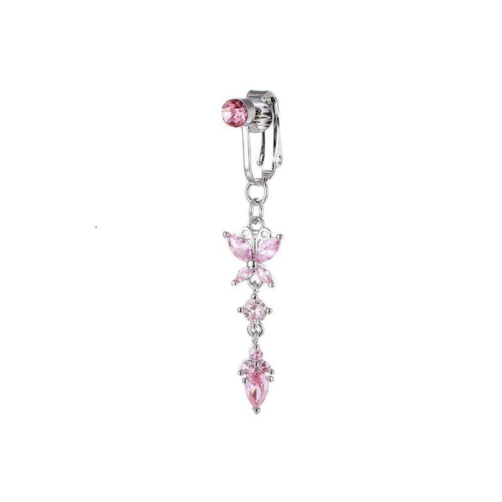 Body Jewelry Belly Button Rings - Schmetterling Zirkon Mädchen Geschenk Galvanisierter Bauchnabelring