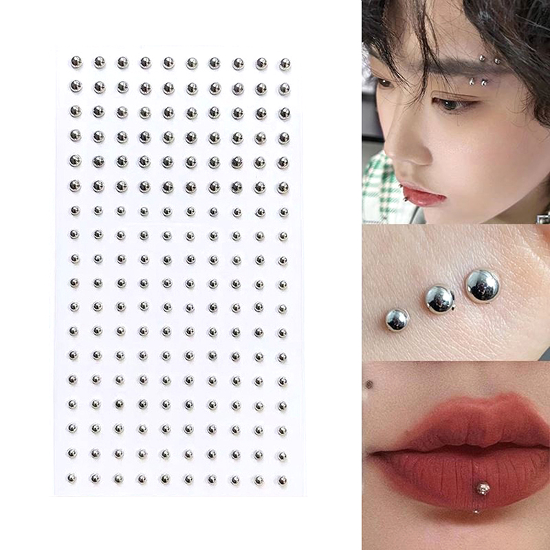 Body Jewelry Ear Piercing - Diamant-Aufkleber, gefälschter Nasenstecker, selbstklebende Strasssteine, nicht