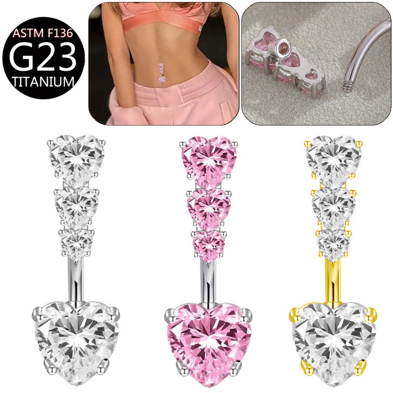 Body Jewelry Belly Button Rings - Ins Style Luxuriöser Glänzender Europäischer Mehrschichtiger