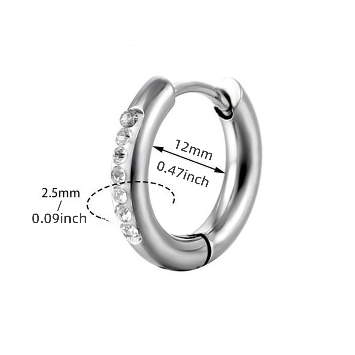 2 Stücke Edelstahl Cz Creolen  – Conch Earring Hoop Bewertung und Preis