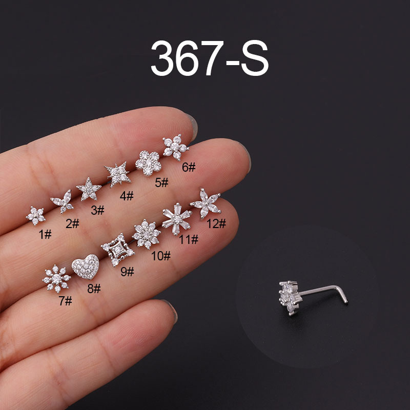 1Pc L Förmigen Nase Bolzen Ede – Body Jewelry Indian Bewertung und Preis