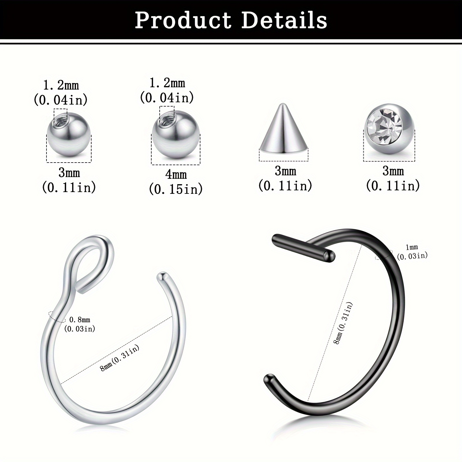 Fake-Piercings, Fake-Lippenrin – Body Jewelry Ear Piercing Bewertung und Preis