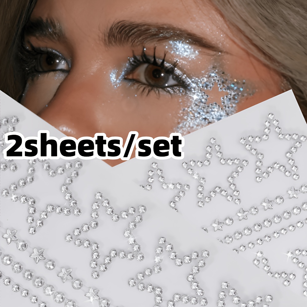 1/2 Blatt Stern-Strass-Aufkleb – Body Jewelry Stickers Bewertung und Preis