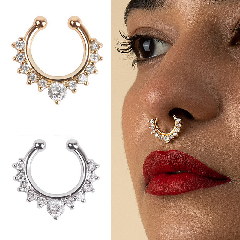 1pc U-Form Nasen clip gefälsch – Body Jewelry Ear Piercing Bewertung und Preis