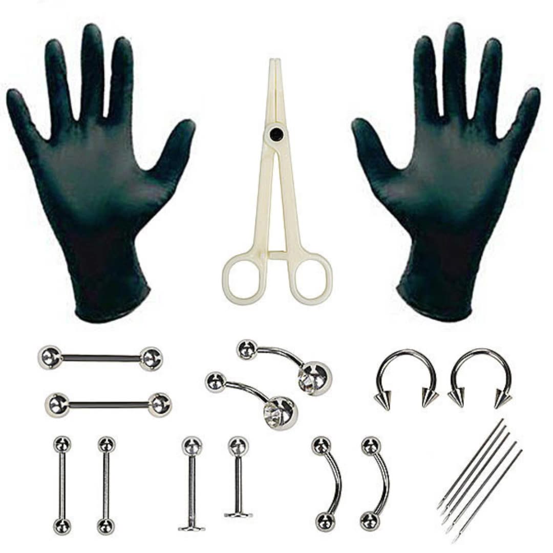 1 Satz professionelles Einweg- – Body Jewelry Ear Piercing Bewertung und Preis