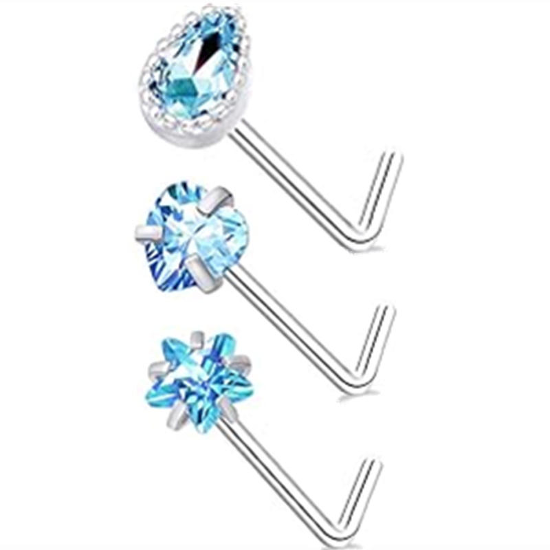 3PC Edelstahl Blume Nasenpierc – Body Jewelry Indian Bewertung und Preis