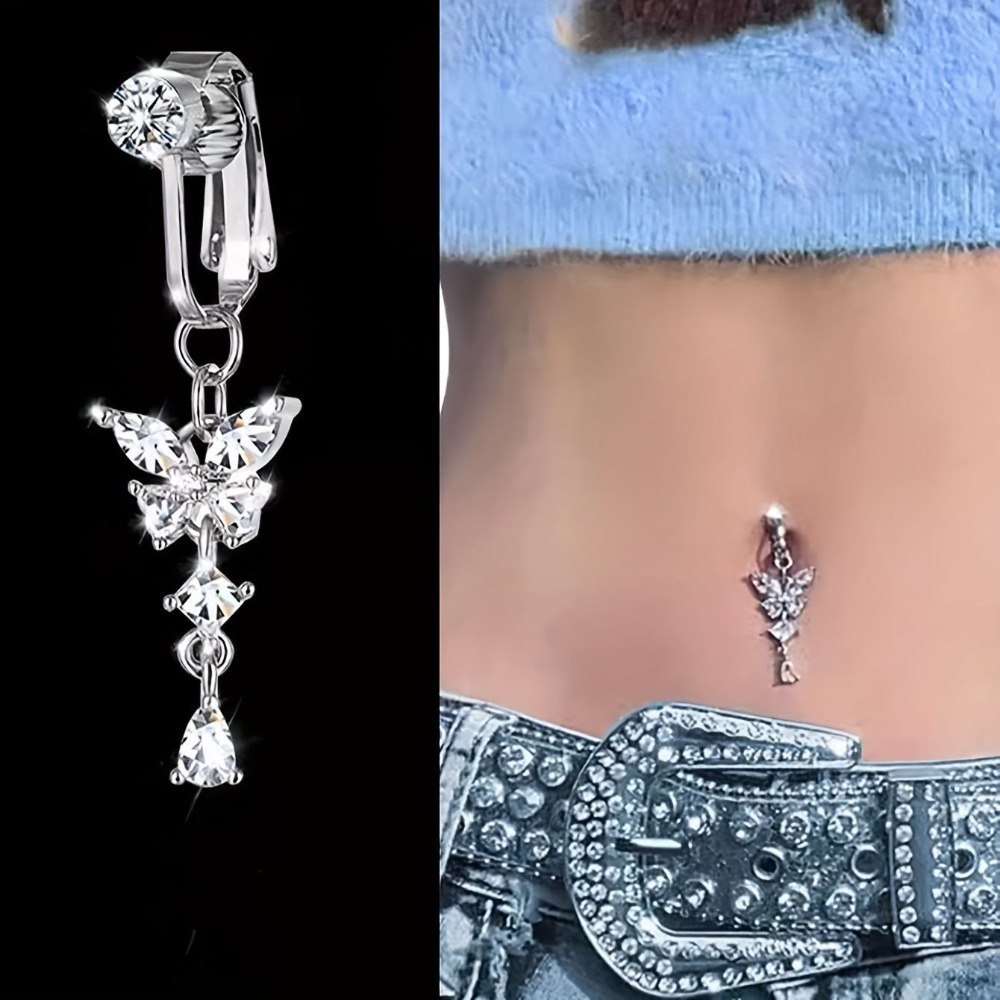 Schmetterlings-Design Clip-On  – Body Jewelry Belly Button Rings Bewertung und Preis