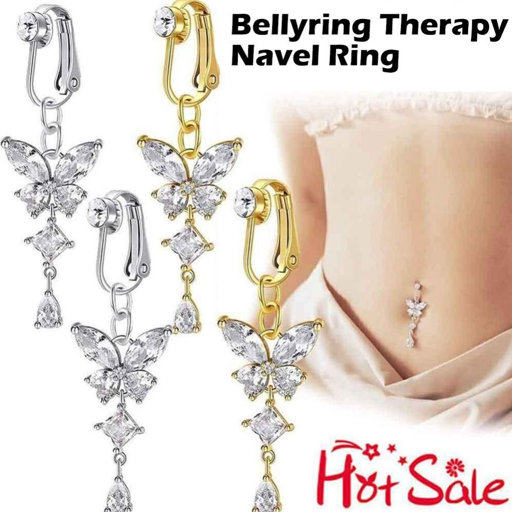 Schmetterlings-Design Clip-On  – Body Jewelry Belly Button Rings Bewertung und Preis