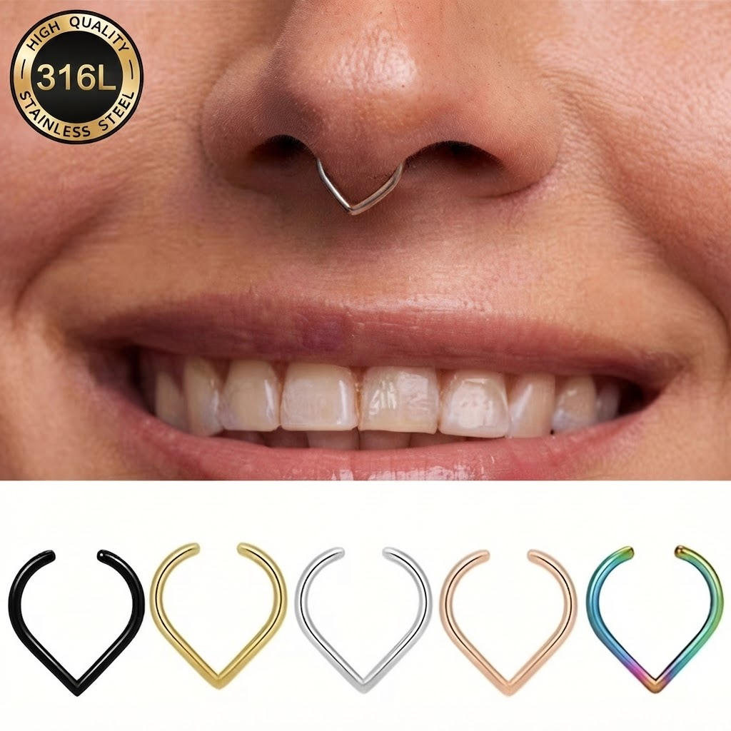 5-teiliges Edelstahl Fake Nase – Body Jewelry Ear Piercing Bewertung und Preis