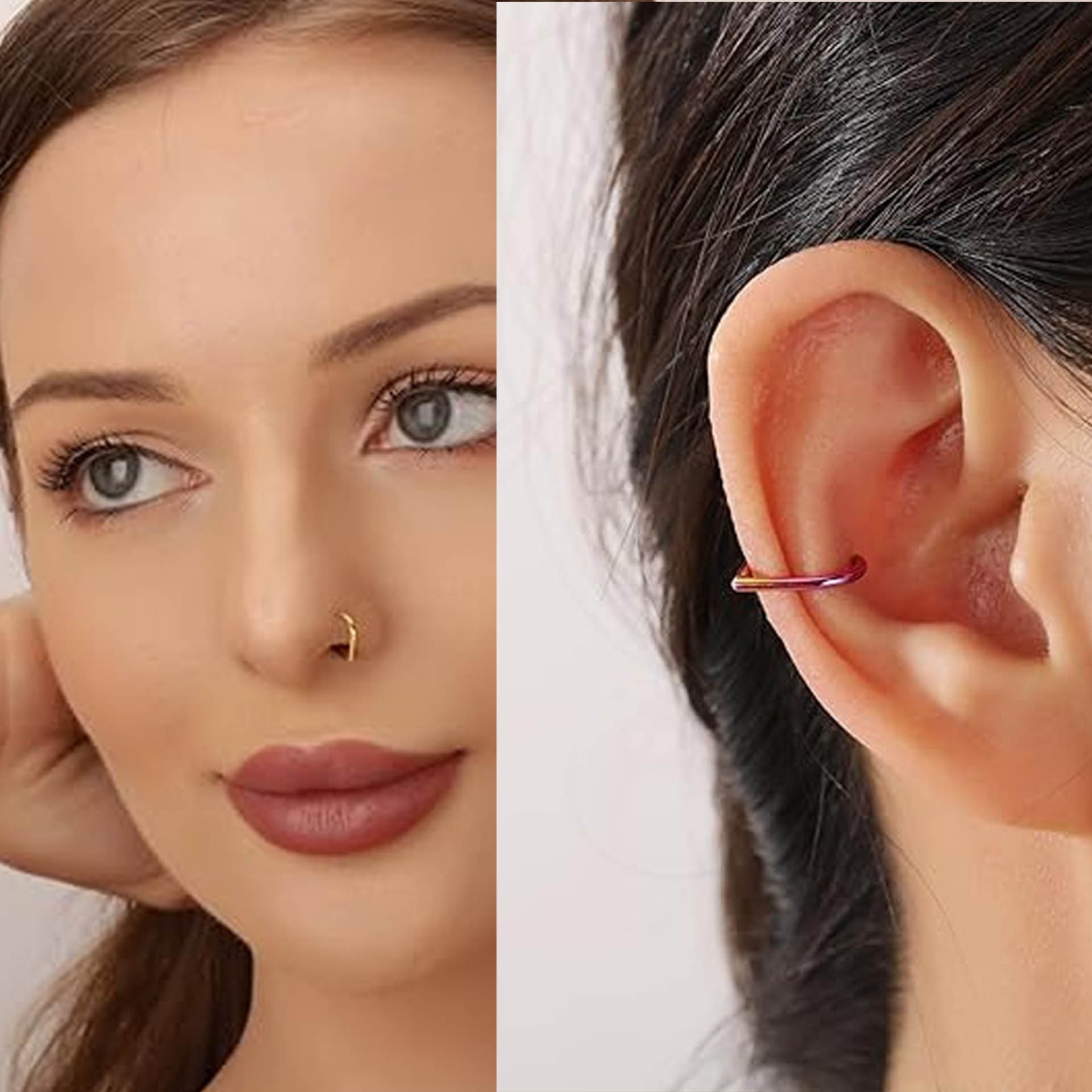 5-teiliges Edelstahl Fake Nase – Body Jewelry Ear Piercing Bewertung und Preis