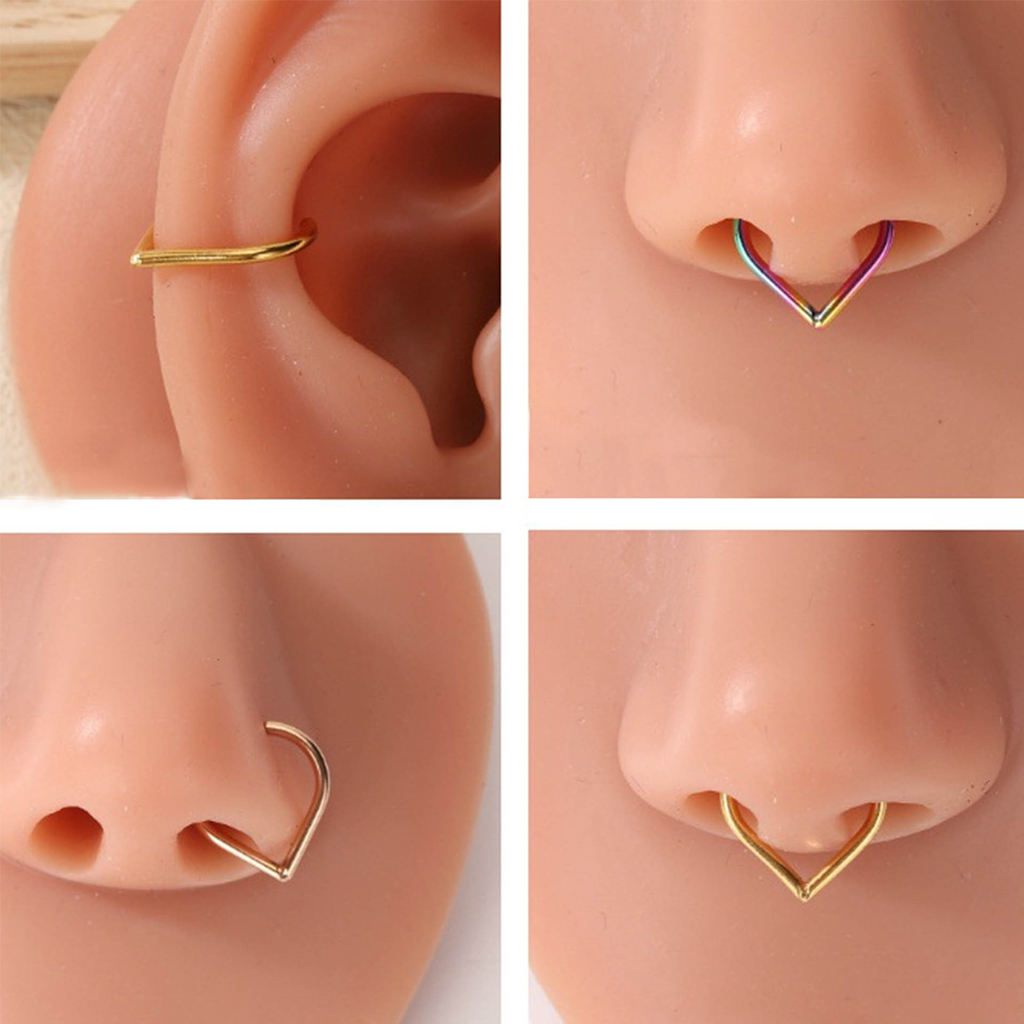 5-teiliges Edelstahl Fake Nase – Body Jewelry Ear Piercing Bewertung und Preis