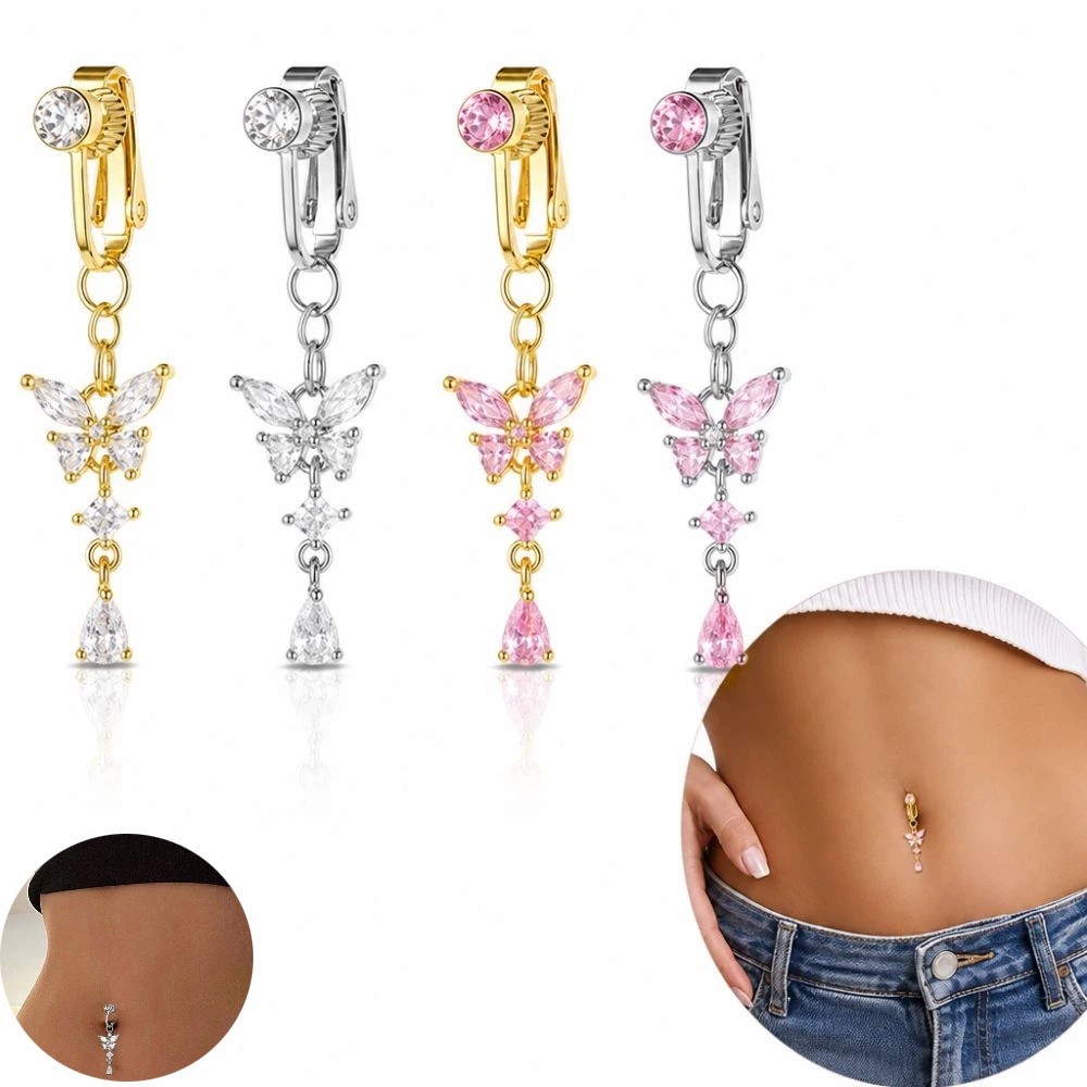 Clip-On Bauchnabelschmuck mit  – Body Jewelry Belly Button Rings Bewertung und Preis