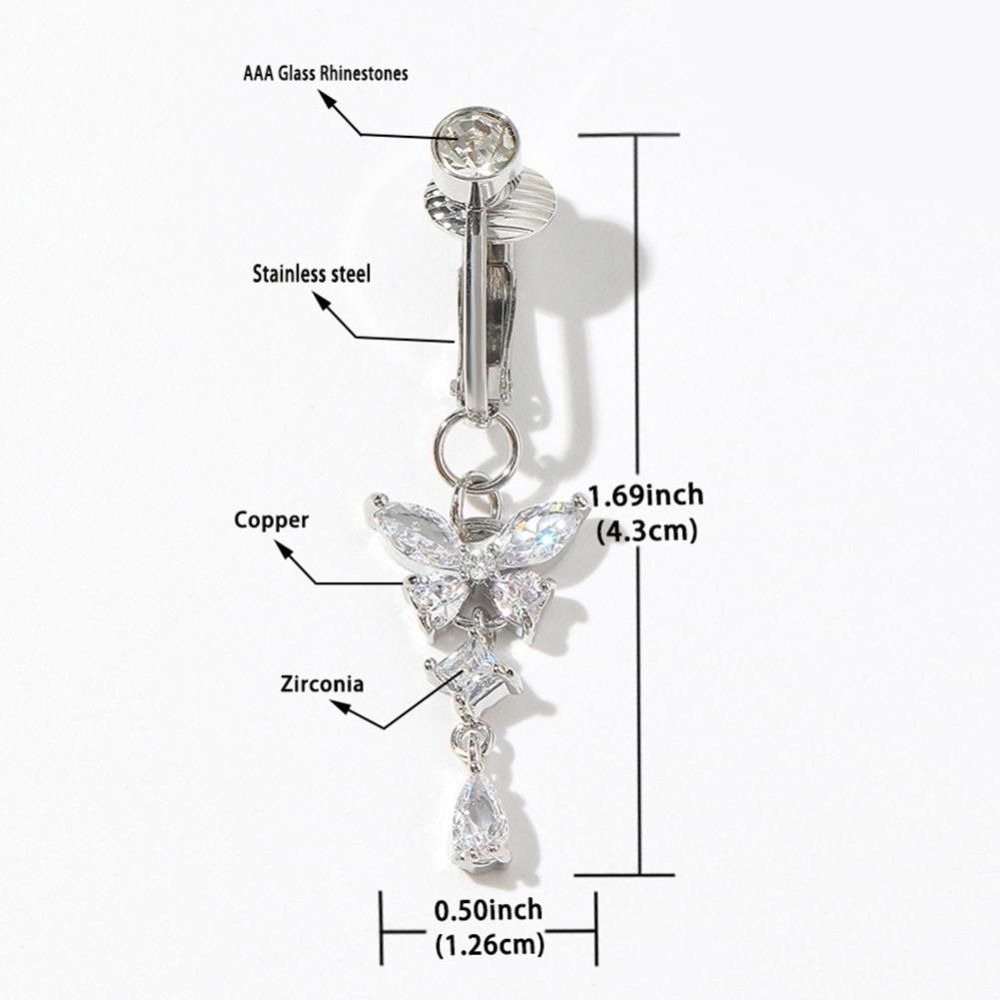 Clip-On Bauchnabelschmuck mit  – Body Jewelry Belly Button Rings Bewertung und Preis