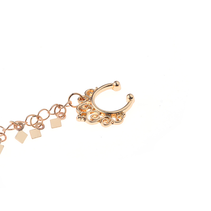 Nase Ring Kette, Hängen Disc H – Body Jewelry Indian Bewertung und Preis